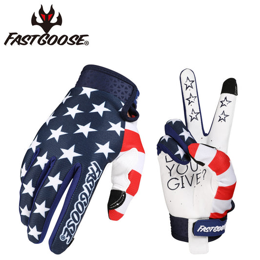 Flexing精品✥𝔾𝕣𝕠𝕦𝕟𝕕ℤ𝕖𝕣𝕠®✥歐美嘻哈星星手指觸控越野單車運動男女中性街頭防滑手套