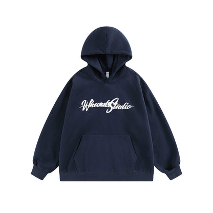 𝔾𝕣𝕠𝕦𝕟𝕕ℤ𝕖𝕣𝕠®2026年秋冬款復古發泡字母寬鬆連帽長袖大學T-SHIRT