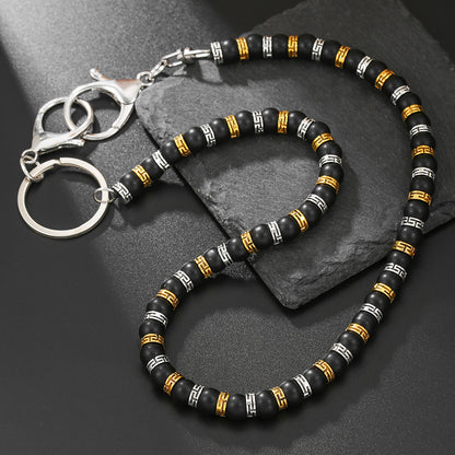 Flexing精品✥𝔾𝕣𝕠𝕦𝕟𝕕ℤ𝕖𝕣𝕠®✥歐美嘻哈設計感黑磨砂石個性褲腰鏈