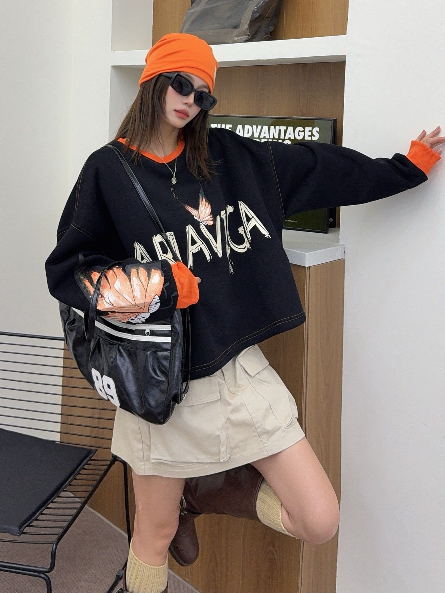 🄶🅁🄾🅄🄽🄳♾🅉🄴🅁🄾25-26SS♾無性別穿搭OverSize美式新款炫彩蝴蝶長袖上衣T-SHIRT(現貨優惠)