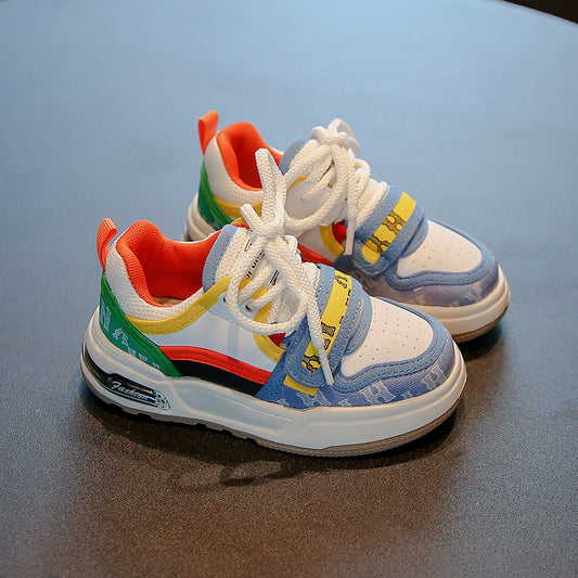 𝔾𝕣𝕠𝕦𝕟𝕕ℤ𝕖𝕣𝕠®－Deluxe－BabyKids Shoes✥2025年✥秋冬新款中小童混搭拼色休閒鞋ZY-106