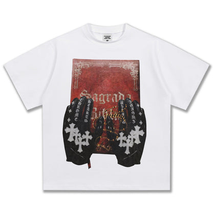 G.Z邁阿密南岸𝔾𝕣𝕠𝕦𝕟𝕕ℤ𝕖𝕣𝕠®✥南裝大佬✥ 美式嘻哈水洗重磅數男女中性Holy Code短袖上衣T-Shirt(亞洲版型)