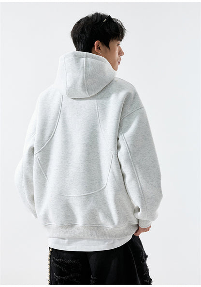 𝔾𝕣𝕠𝕦𝕟𝕕ℤ𝕖𝕣𝕠®2026年秋冬款復古寬鬆拼中領面罩連帽長袖T-SHIRT