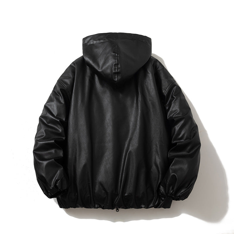 🔥𝔾𝕣𝕠𝕦𝕟𝕕⇔ℤ𝕖𝕣𝕠®25-26年秋冬新款vintag經典PU皮革連帽夾克外套