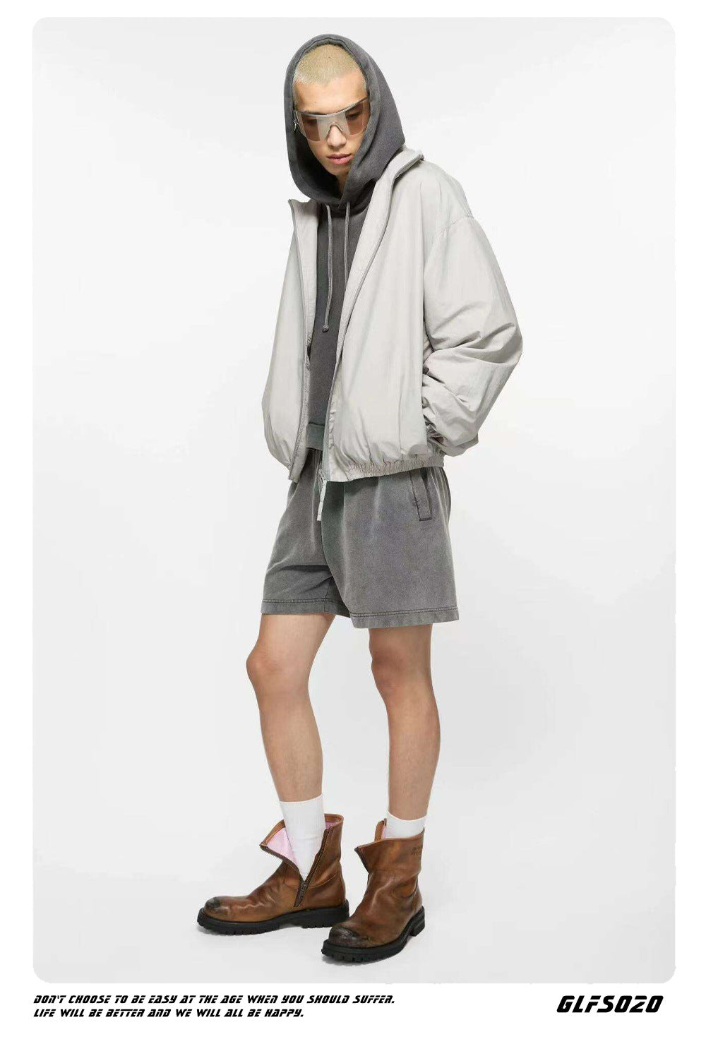 𝔾𝕣𝕠𝕦𝕟𝕕ℤ𝕖𝕣𝕠®2026年秋冬款復古防風立領刺繡雙層寬鬆夾克外套