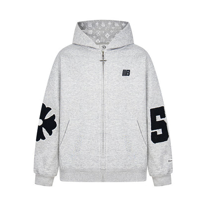 𝔾𝕣𝕠𝕦𝕟𝕕ℤ𝕖𝕣𝕠®2026年秋冬款新款經典復古老花數字連帽夾克外套 4色