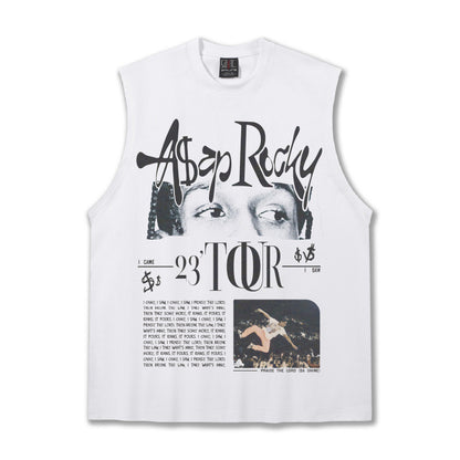 G.Z邁阿密南岸𝔾𝕣𝕠𝕦𝕟𝕕ℤ𝕖𝕣𝕠®✥南裝大佬✥ 美式嘻哈水洗重磅數男女中性ASAP ROCKY坎肩背心亞洲版型)