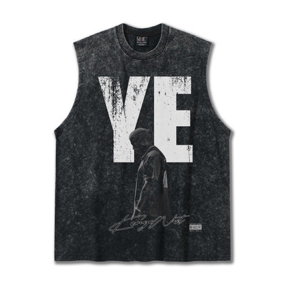 G.Z邁阿密南岸𝔾𝕣𝕠𝕦𝕟𝕕ℤ𝕖𝕣𝕠®✥南裝大佬✥ 美式嘻哈水洗重磅數男女中性YE坎肩背心亞洲版型)