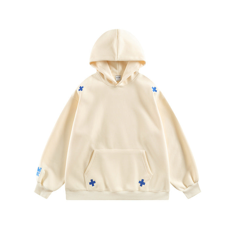 𝔾𝕣𝕠𝕦𝕟𝕕ℤ𝕖𝕣𝕠®2026年秋冬款經典厚磅數電繡符號連帽拉長袖T-SHIRT