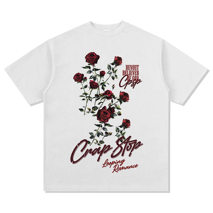 G.Z邁阿密南岸✥𝔾𝕣𝕠𝕦𝕟𝕕ℤ𝕖𝕣𝕠®✥2025年南裝大佬/美式嘻哈寬鬆重磅數城市玫瑰男女中性T-Shirt上衣