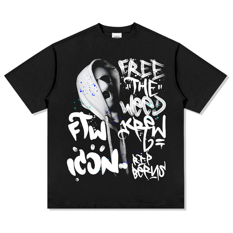 G.Z邁阿密南岸✥𝔾𝕣𝕠𝕦𝕟𝕕ℤ𝕖𝕣𝕠®✥2025年南裝大佬/美式嘻哈寬鬆重磅數時尚匪徒男女中性T-Shirt上衣