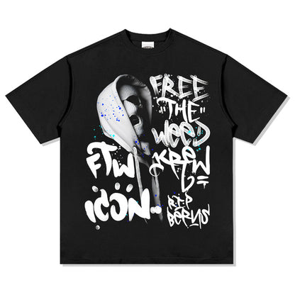 G.Z邁阿密南岸✥𝔾𝕣𝕠𝕦𝕟𝕕ℤ𝕖𝕣𝕠®✥2025年南裝大佬/美式嘻哈寬鬆重磅數時尚匪徒男女中性T-Shirt上衣