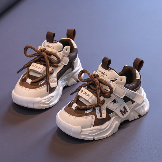 𝔾𝕣𝕠𝕦𝕟𝕕ℤ𝕖𝕣𝕠®－Deluxe－BabyKids Shoes✥2025年✥秋冬新款中小童復古百搭老爹鞋YN6088