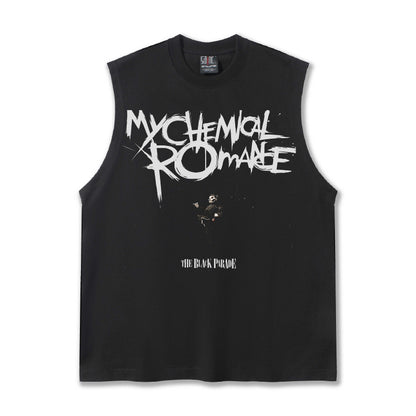 G.Z邁阿密南岸𝔾𝕣𝕠𝕦𝕟𝕕ℤ𝕖𝕣𝕠®✥南裝大佬✥ 美式嘻哈水洗重磅數男女中性My Chemica坎肩背心亞洲版型)