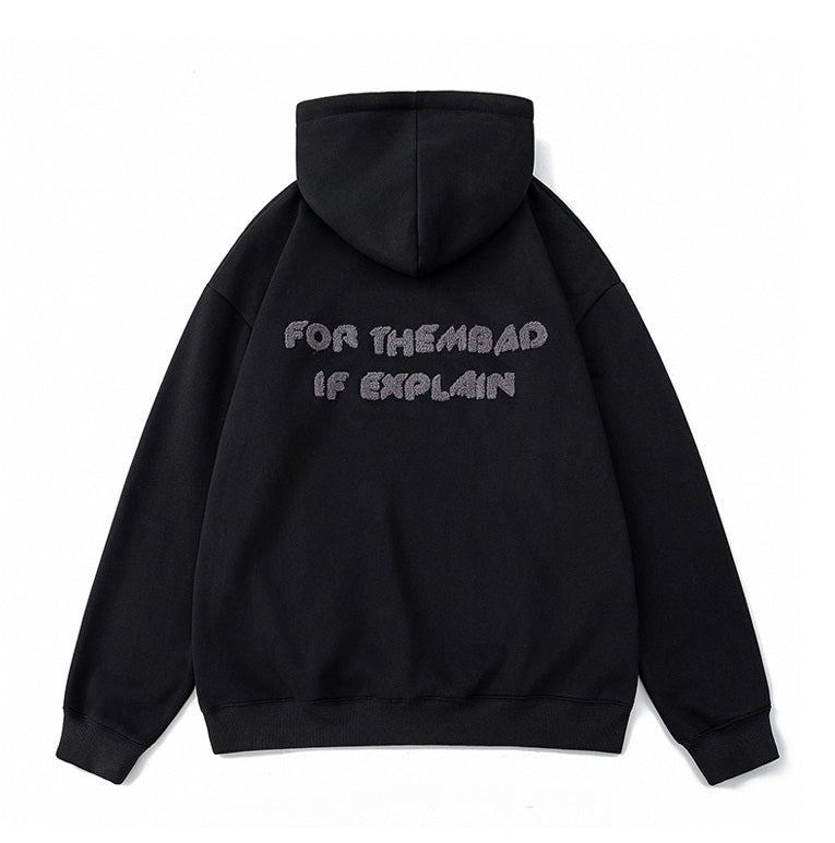 G.Z邁阿密南岸𝔾𝕣𝕠𝕦𝕟𝕕ℤ𝕖𝕣𝕠®✥南裝大佬✥ 美式嘻哈簡約刺繡連帽長袖上衣T-Shirt