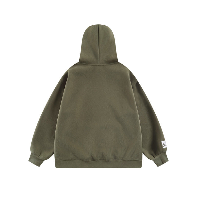 𝔾𝕣𝕠𝕦𝕟𝕕ℤ𝕖𝕣𝕠®2026年秋冬款經典厚磅數電繡符號連帽拉長袖T-SHIRT