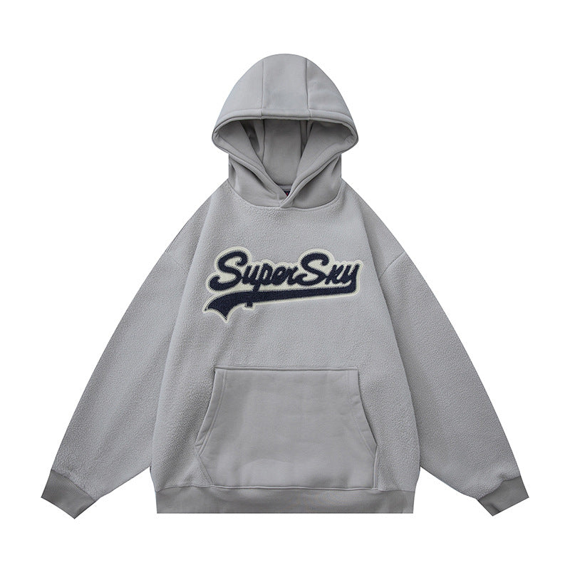 𝔾𝕣𝕠𝕦𝕟𝕕ℤ𝕖𝕣𝕠®2026年秋冬款復古新款厚磅數搖粒絨連帽長袖T-shrit 2色