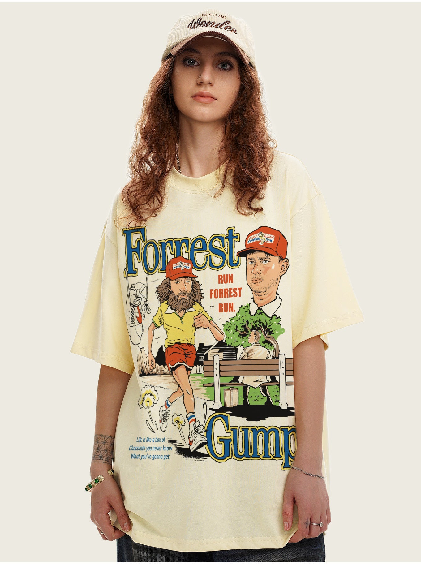 G.Z邁阿密南岸𝔾𝕣𝕠𝕦𝕟𝕕ℤ𝕖𝕣𝕠®✥南裝大佬✥ 美式嘻哈水洗重磅數男女中性奔跑吧阿甘短袖上衣T-Shirt(亞洲版型)