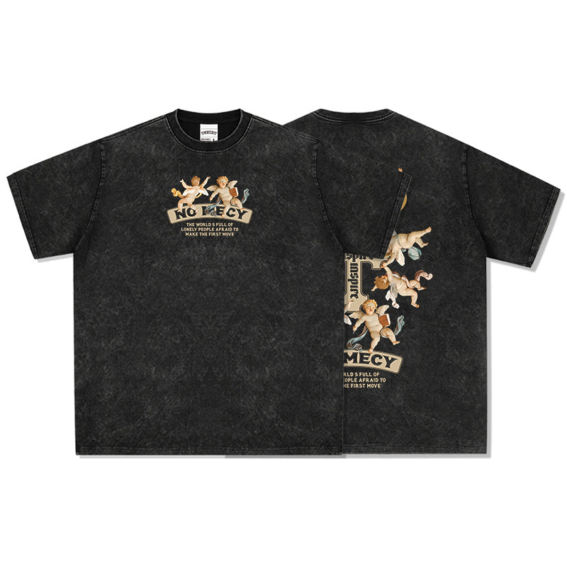 G.Z邁阿密南岸✥𝔾𝕣𝕠𝕦𝕟𝕕ℤ𝕖𝕣𝕠®✥2025年南裝大佬/美式嘻哈寬鬆重磅數No Mecy天使男女中性T-Shirt上衣