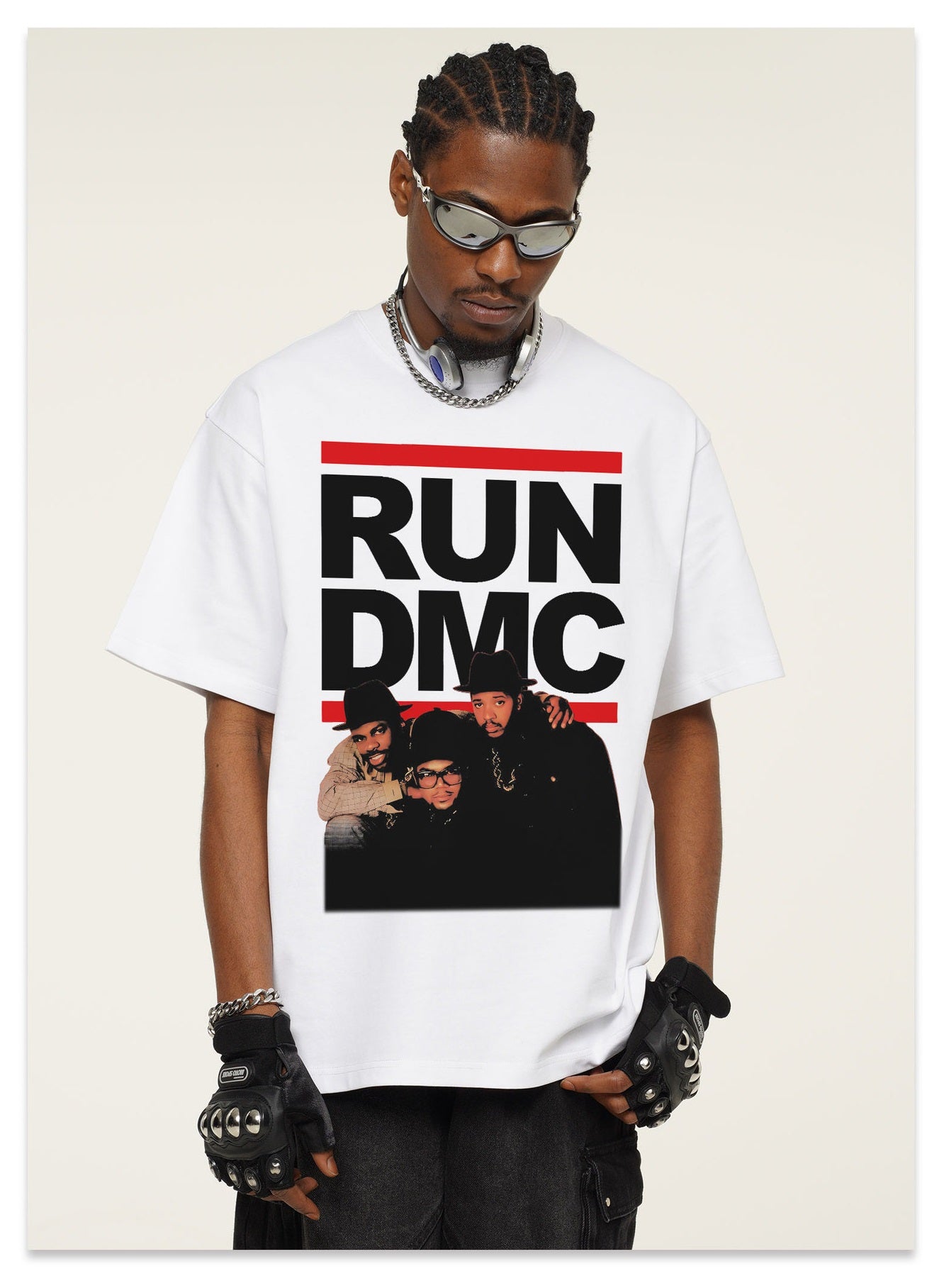 G.Z邁阿密南岸𝔾𝕣𝕠𝕦𝕟𝕕ℤ𝕖𝕣𝕠®✥南裝大佬✥ 美式嘻哈水洗重磅數男女中性RUN DMC短袖上衣T-Shirt(亞洲版型)