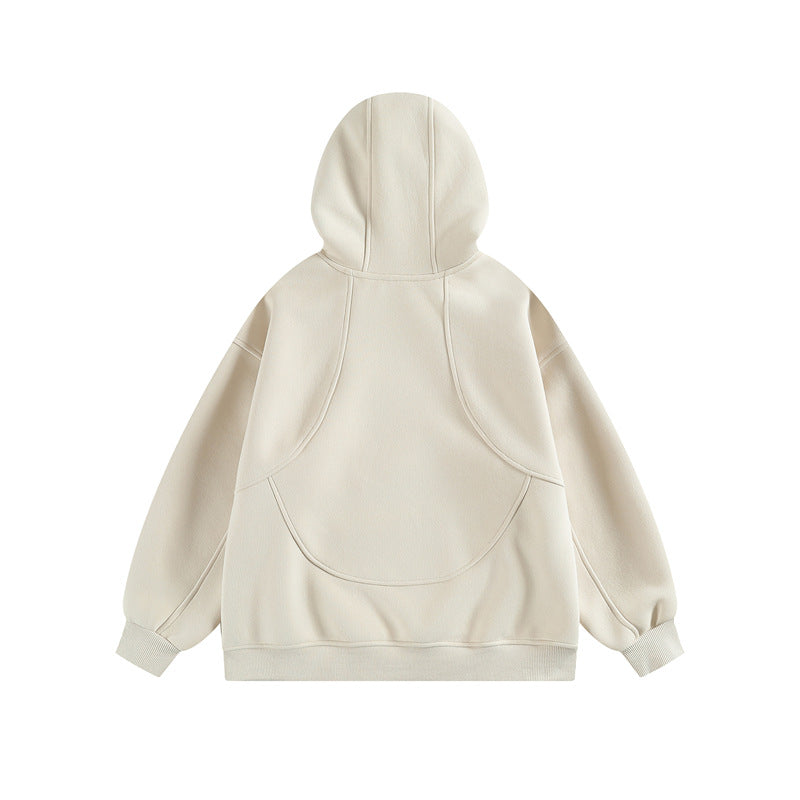 𝔾𝕣𝕠𝕦𝕟𝕕ℤ𝕖𝕣𝕠®2026年秋冬款復古寬鬆拼中領面罩連帽長袖T-SHIRT