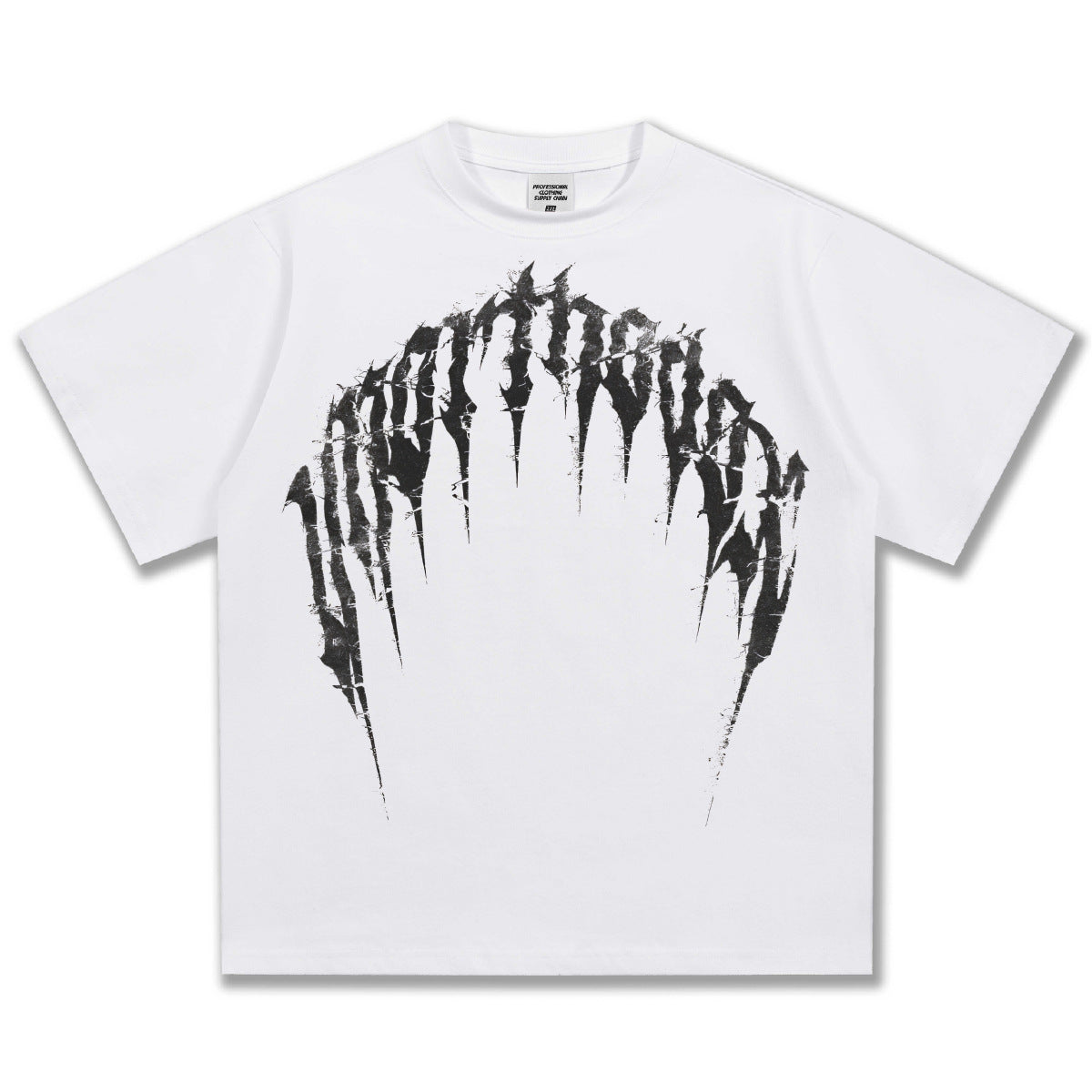 G.Z邁阿密南岸𝔾𝕣𝕠𝕦𝕟𝕕ℤ𝕖𝕣𝕠®✥南裝大佬✥ 美式嘻哈水洗重磅數男女中性荊棘文字短袖上衣T-Shirt(亞洲版型)