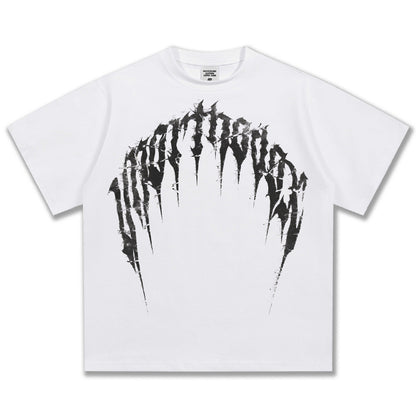 G.Z邁阿密南岸𝔾𝕣𝕠𝕦𝕟𝕕ℤ𝕖𝕣𝕠®✥南裝大佬✥ 美式嘻哈水洗重磅數男女中性荊棘文字短袖上衣T-Shirt(亞洲版型)