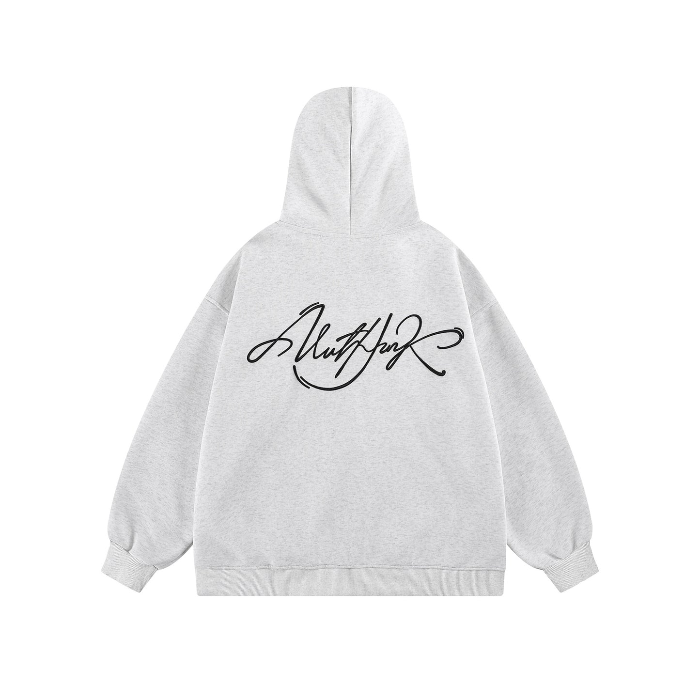 𝔾𝕣𝕠𝕦𝕟𝕕ℤ𝕖𝕣𝕠®2026年秋冬款經典復古草寫字母連帽拉練長袖情侶夾克外套