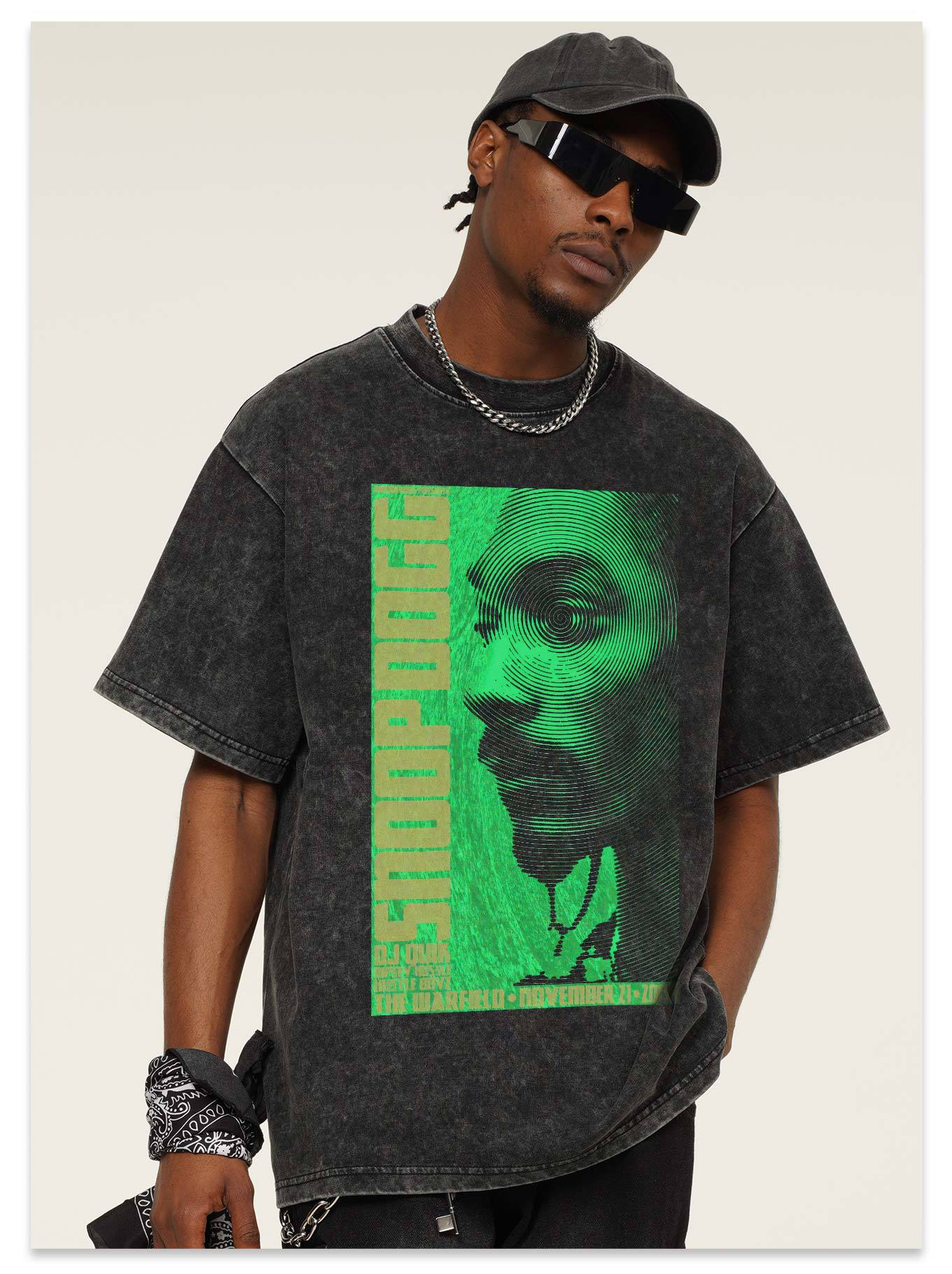 G.Z邁阿密南岸𝔾𝕣𝕠𝕦𝕟𝕕ℤ𝕖𝕣𝕠®✥南裝大佬✥ 美式嘻哈水洗重磅數男女中性SnoopDogg短袖上衣T-Shirt(亞洲版型)