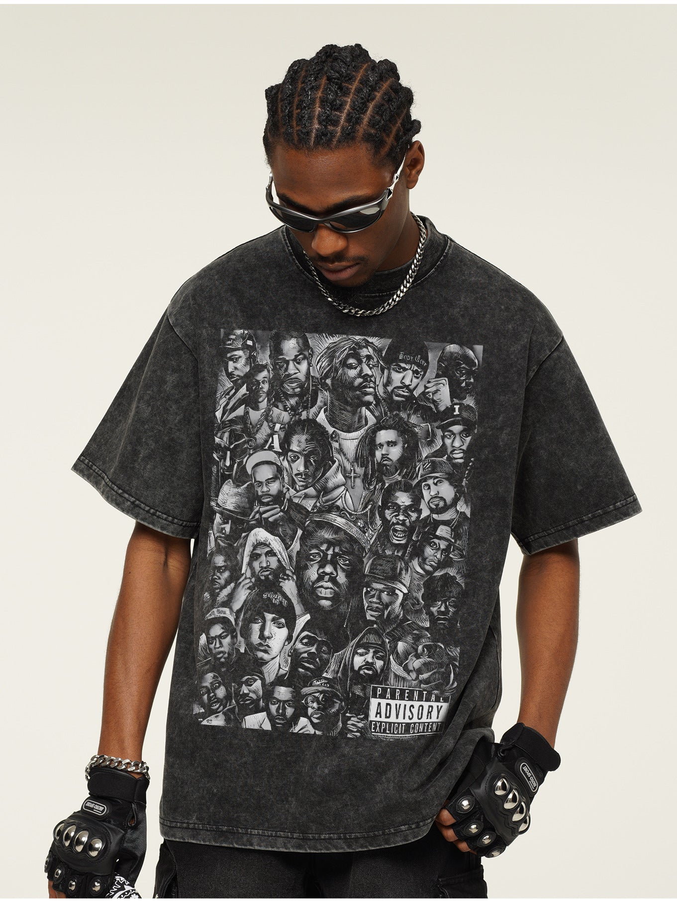 G.Z邁阿密南岸𝔾𝕣𝕠𝕦𝕟𝕕ℤ𝕖𝕣𝕠®✥南裝大佬✥ 美式嘻哈水洗重磅數男女中性經典嘻哈明星短袖上衣T-Shirt(亞洲版型)