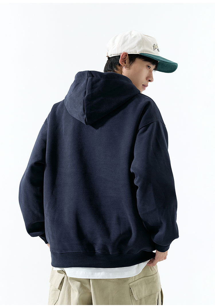 𝔾𝕣𝕠𝕦𝕟𝕕ℤ𝕖𝕣𝕠®2026年秋冬款復古發泡字母寬鬆連帽長袖大學T-SHIRT