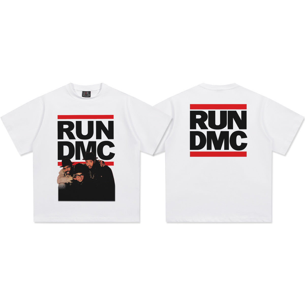 G.Z邁阿密南岸𝔾𝕣𝕠𝕦𝕟𝕕ℤ𝕖𝕣𝕠®✥南裝大佬✥ 美式嘻哈水洗重磅數男女中性RUN DMC短袖上衣T-Shirt(亞洲版型)