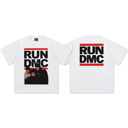 G.Z邁阿密南岸𝔾𝕣𝕠𝕦𝕟𝕕ℤ𝕖𝕣𝕠®✥南裝大佬✥ 美式嘻哈水洗重磅數男女中性RUN DMC短袖上衣T-Shirt(亞洲版型)