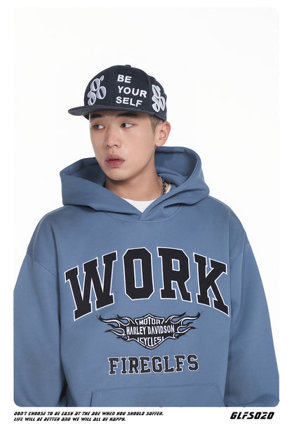 𝔾𝕣𝕠𝕦𝕟𝕕ℤ𝕖𝕣𝕠®2026年秋冬款經典字母連帽長袖大學上衣T-SHIRT