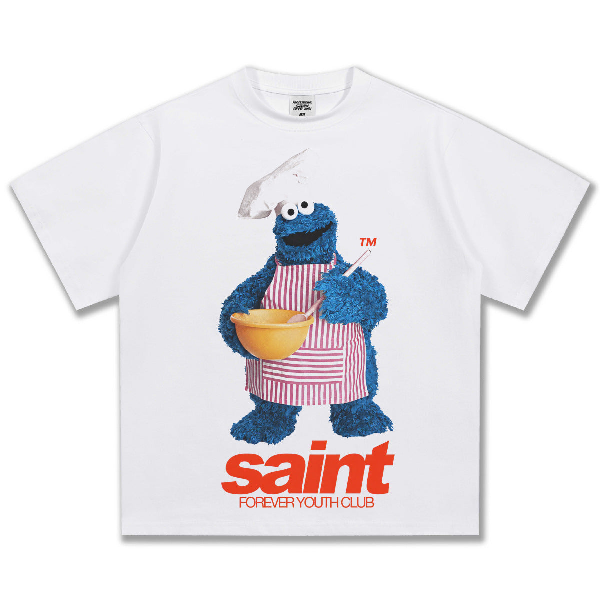 G.Z邁阿密南岸𝔾𝕣𝕠𝕦𝕟𝕕ℤ𝕖𝕣𝕠®✥南裝大佬✥ 美式嘻哈水洗重磅數男女中性餅乾怪獸T-Shirt短袖上衣(亞洲版型)