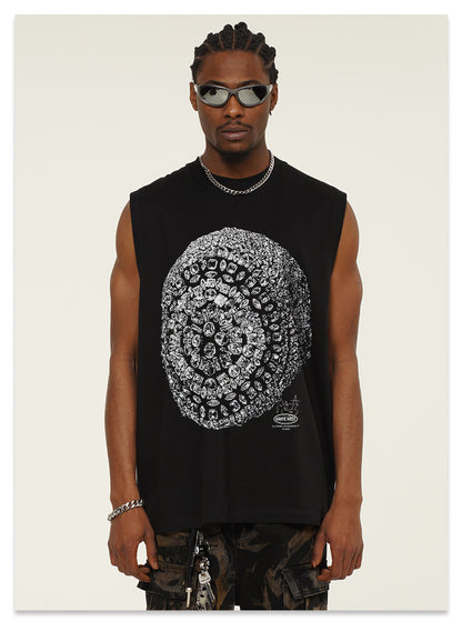 G.Z邁阿密南岸𝔾𝕣𝕠𝕦𝕟𝕕ℤ𝕖𝕣𝕠®✥南裝大佬✥ 美式嘻哈水洗重磅數男女中性kanye west坎肩背心亞洲版型)