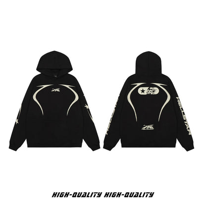 𝔾𝕣𝕠𝕦𝕟𝕕ℤ𝕖𝕣𝕠®2026年秋冬款歐洲街頭風格簡約字母連帽長袖上衣T-SHIRT