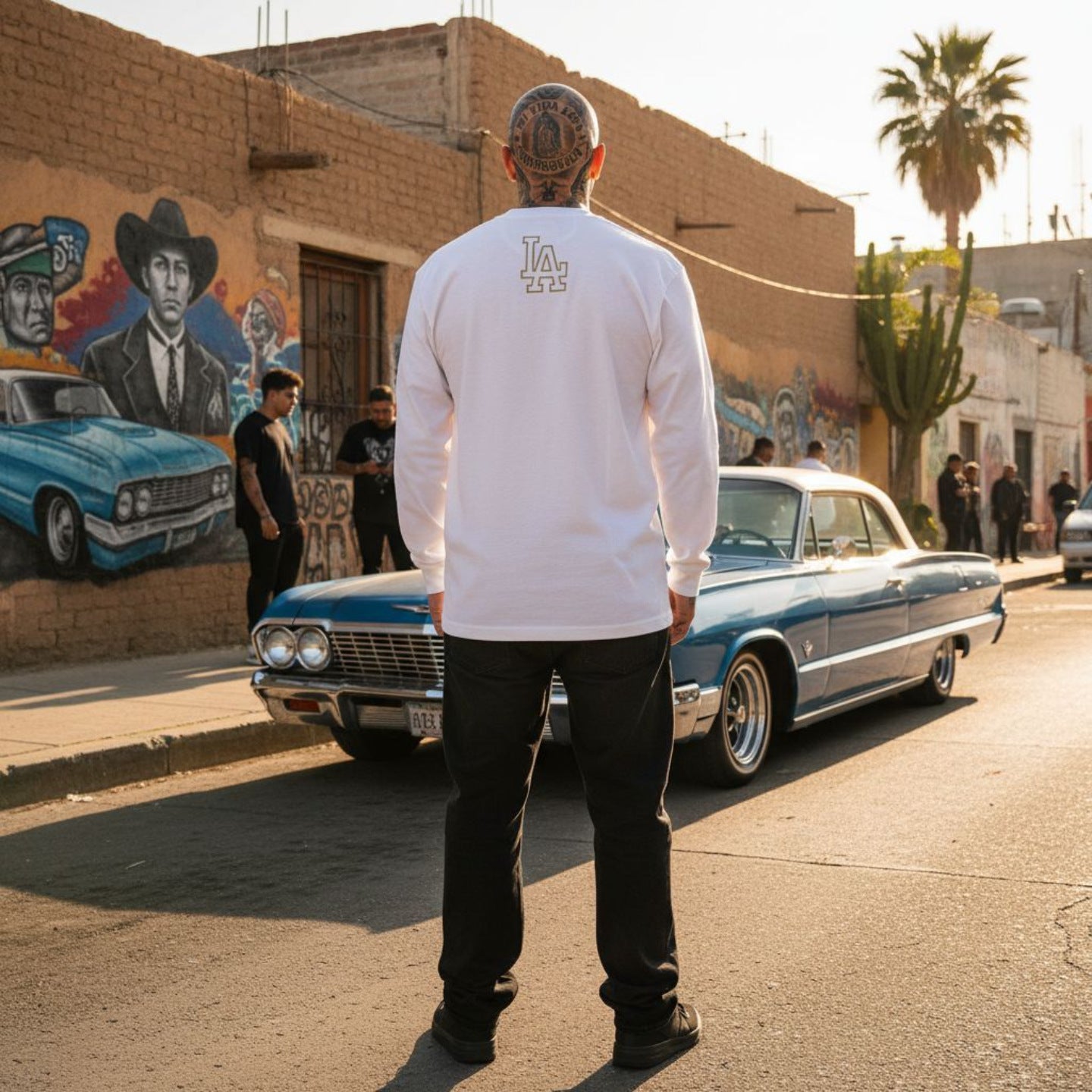 𝔾𝕣𝕠𝕦𝕟𝕕ℤ𝕖𝕣𝕠🎭♠墨西哥♠匪幫⚂25-26年⚅美式嘻哈厚磅數Los Angeles內搭長袖男女上衣T-SHIRT