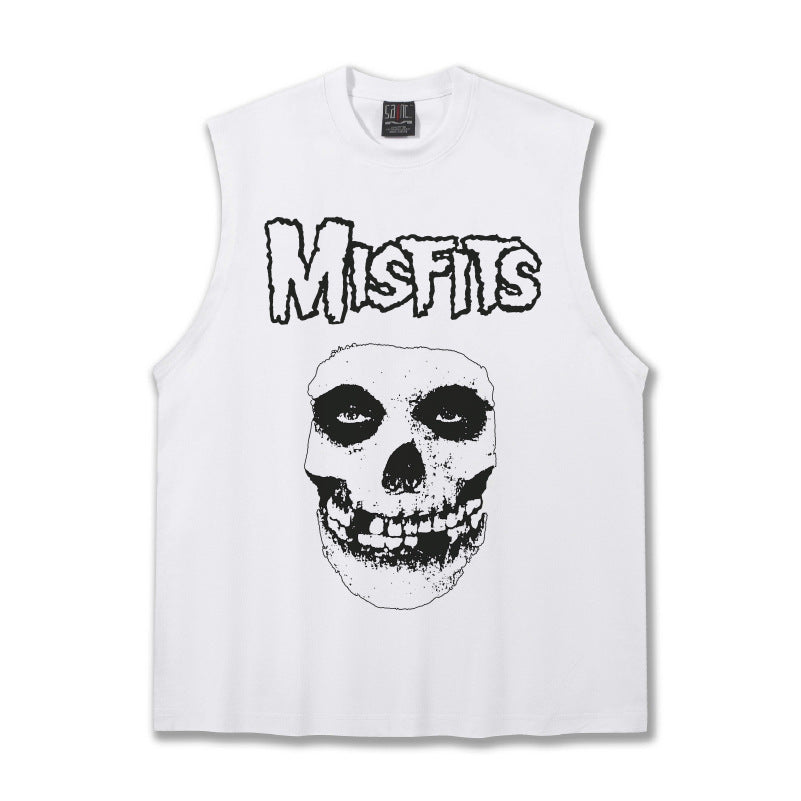 G.Z邁阿密南岸𝔾𝕣𝕠𝕦𝕟𝕕ℤ𝕖𝕣𝕠®✥南裝大佬✥ 美式嘻哈水洗重磅數男女中性Misfits坎肩背心亞洲版型)