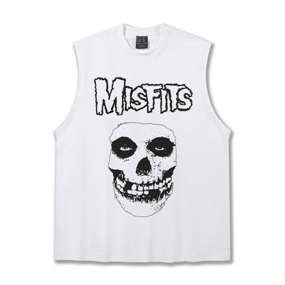 G.Z邁阿密南岸𝔾𝕣𝕠𝕦𝕟𝕕ℤ𝕖𝕣𝕠®✥南裝大佬✥ 美式嘻哈水洗重磅數男女中性Misfits坎肩背心亞洲版型)