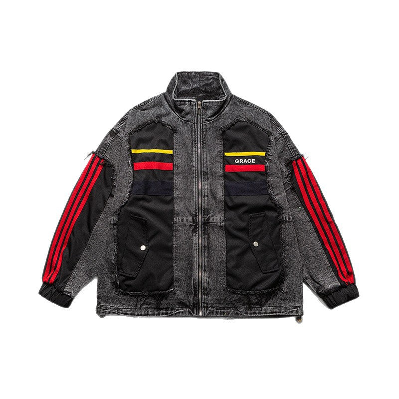 🔥𝔾𝕣𝕠𝕦𝕟𝕕⇔ℤ𝕖𝕣𝕠®25-26年秋冬新款vintag經典復古拼布立領夾克外套