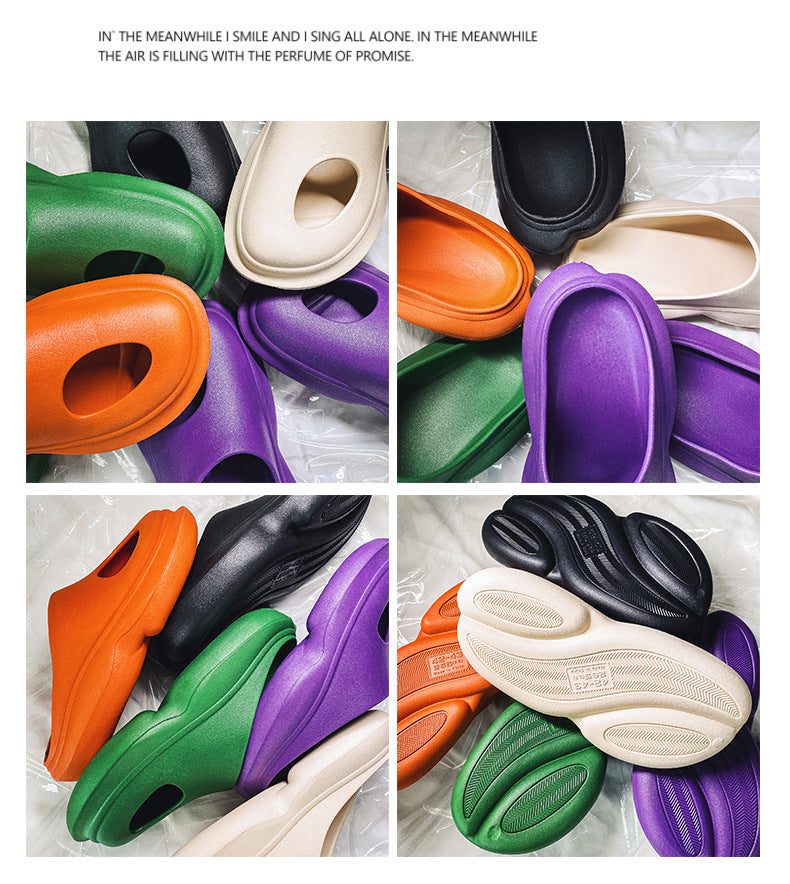 𝔾𝕣𝕠𝕦𝕟𝕕ℤ𝕖𝕣𝕠®－Flexing－shoes✥2025✥美式休閒EVA加厚包頭洞洞室內外防滑拖鞋