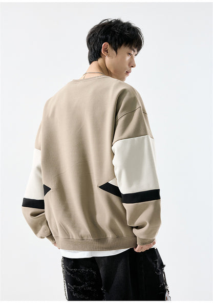 𝔾𝕣𝕠𝕦𝕟𝕕ℤ𝕖𝕣𝕠®2026年秋冬款復古寬鬆拼接圓領長袖T-SHIRT