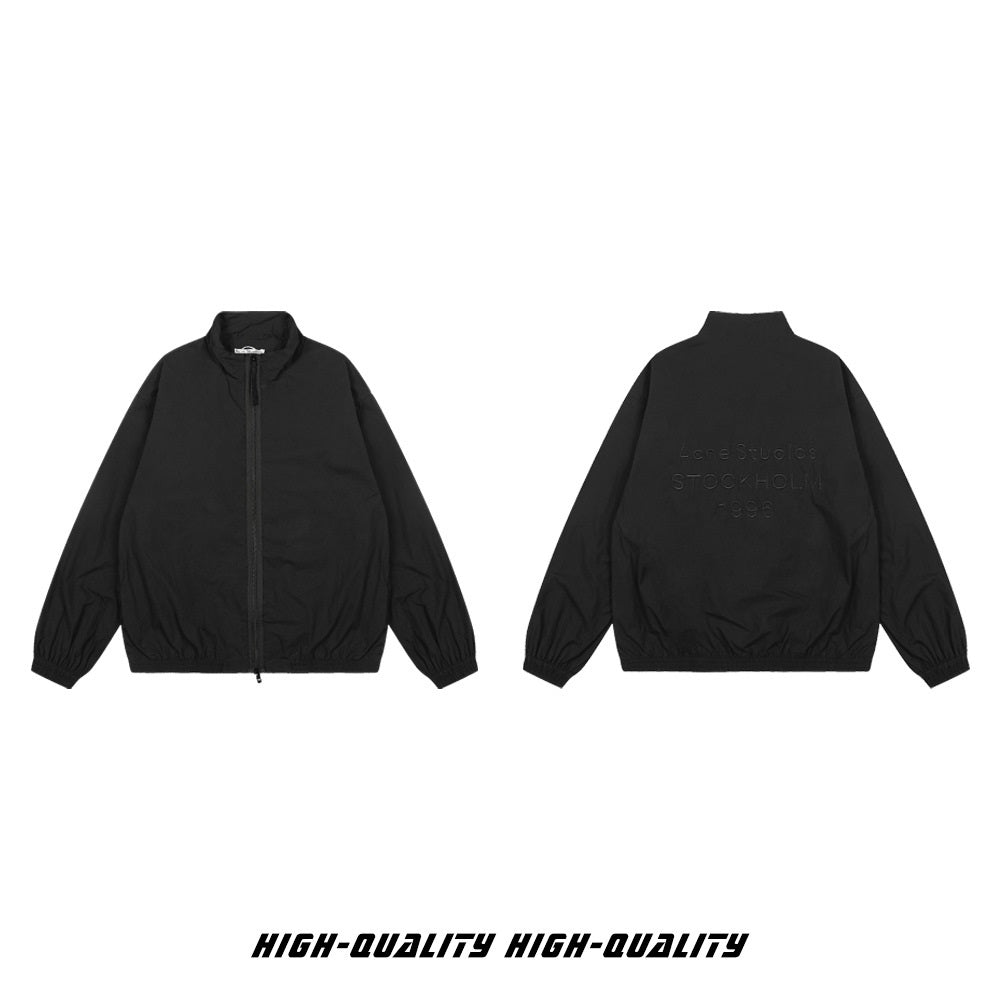 𝔾𝕣𝕠𝕦𝕟𝕕ℤ𝕖𝕣𝕠®2026年秋冬款復古防風立領刺繡雙層寬鬆夾克外套