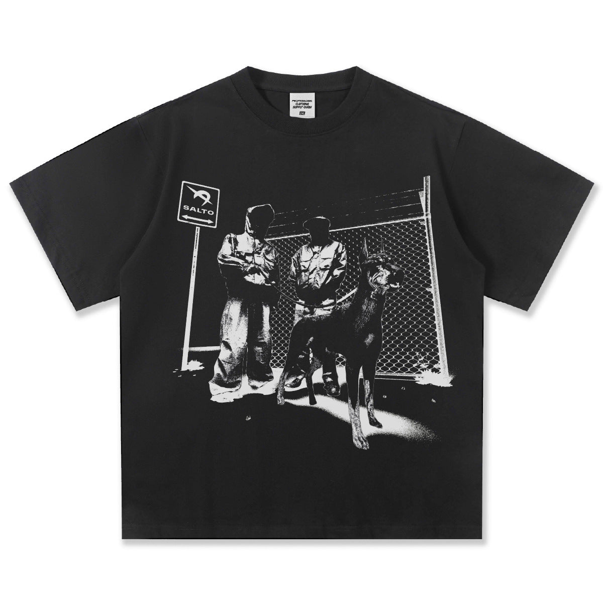 G.Z邁阿密南岸𝔾𝕣𝕠𝕦𝕟𝕕ℤ𝕖𝕣𝕠®✥南裝大佬✥ 美式嘻哈水洗重磅數男女中性杜賓犬短袖上衣T-Shirt(亞洲版型)