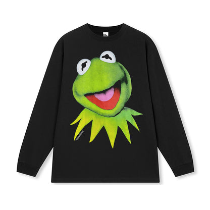 G.Z邁阿密南岸𝔾𝕣𝕠𝕦𝕟𝕕ℤ𝕖𝕣𝕠®✥南裝大佬✥ 美式嘻哈水280g綠色蛙蛙長袖上衣T-Shirt