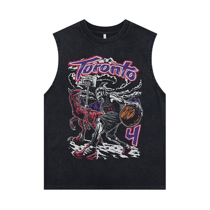 ♠𝔾𝕣𝕠𝕦𝕟𝕕ℤ𝕖𝕣𝕠♠美式風格夏日新款水洗破壞厚磅多款式圖片C區坎肩無袖背心