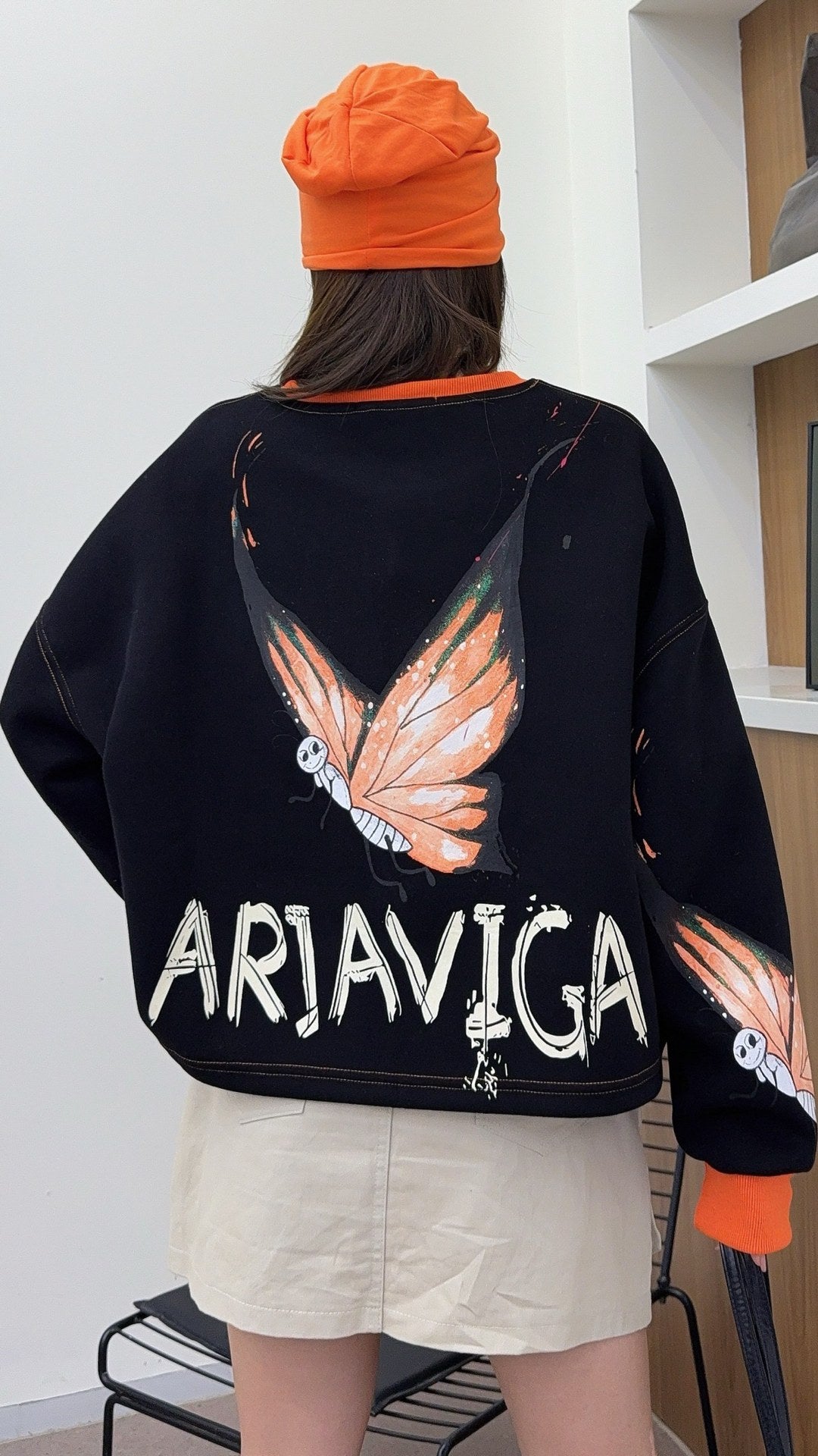 🄶🅁🄾🅄🄽🄳♾🅉🄴🅁🄾25-26SS♾無性別穿搭OverSize美式新款炫彩蝴蝶長袖上衣T-SHIRT(現貨優惠)