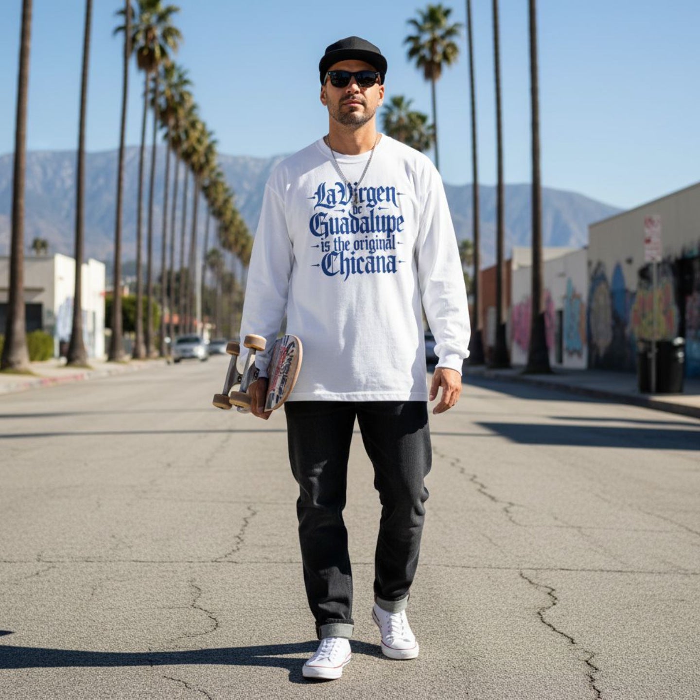 𝔾𝕣𝕠𝕦𝕟𝕕ℤ𝕖𝕣𝕠🎭♠墨西哥♠匪幫⚂25-26年⚅美式嘻哈厚磅數哥德字母內搭長袖男女上衣T-SHIRT