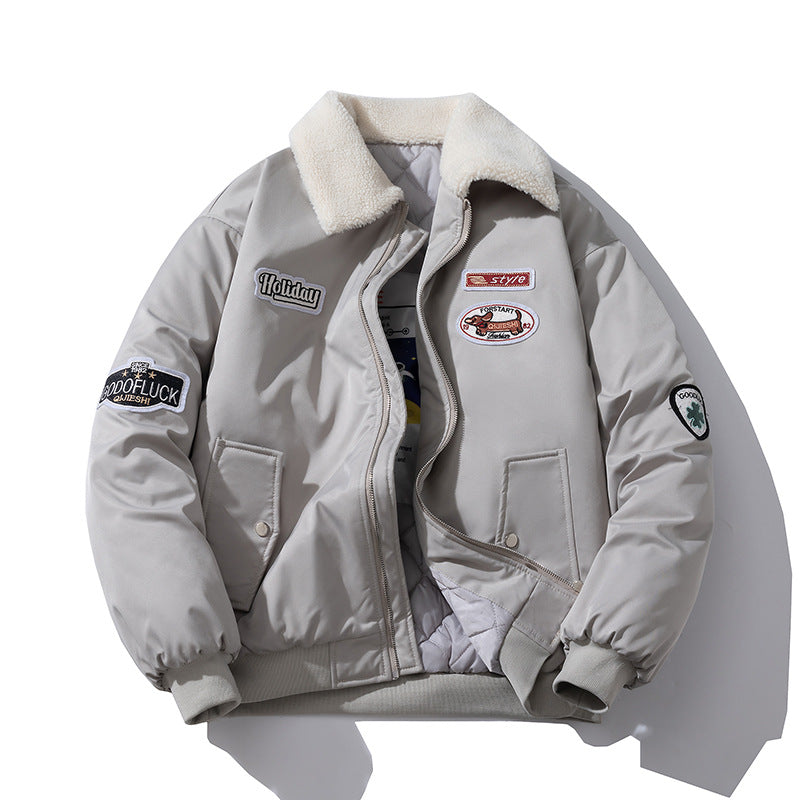 🔥𝔾𝕣𝕠𝕦𝕟𝕕⇔ℤ𝕖𝕣𝕠®25-26年秋冬新款vintag經典貼布圖章翻領羊毛飛行夾克外套3色